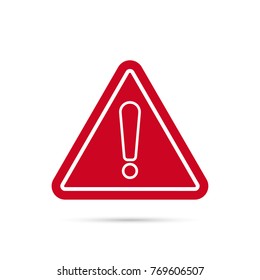 Exclamation mark icon. Attention sign icon. Hazard warning symbol. vector