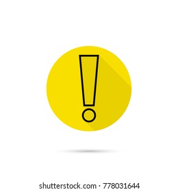 Exclamation mark icon. Attention sign icon. Hazard warning symbol. vector