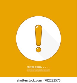 Exclamation mark icon. Attention sign icon. Hazard warning symbol. vector
