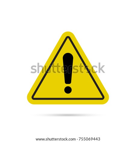 Exclamation mark icon. Attention sign icon. Hazard warning symbol. vector