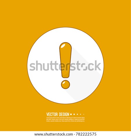 Exclamation mark icon. Attention sign icon. Hazard warning symbol. vector