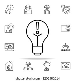 exclamation mark icon. Automation icons universal set for web and mobile