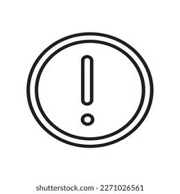 icono del signo de exclamación en blanco y negro