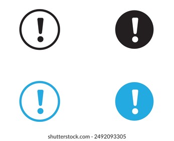 Ausrufezeichen Symbol schwarz-weiß Vektorgrafik Umrisszeichen