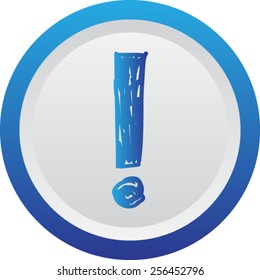 Exclamation mark icon button. sign web symbol
