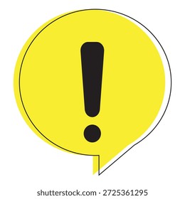 Ícone de ponto de exclamação. Ícone de cuidado e atenção isolado no fundo branco. Símbolo de ícone de aviso redondo ou alerta de perigo. Sinal de aviso com ponto de exclamação ícone ilustração vetorial.