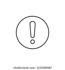 Exclamation mark icon. Caution sign. High quality black vector illustration.