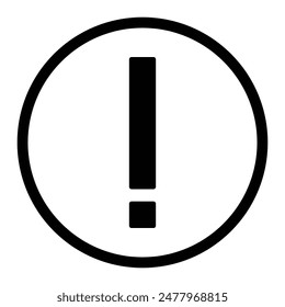 exclamation mark icon, command sign, warning sign illustration design
