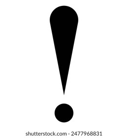 exclamation mark icon, command sign, warning sign illustration design