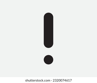 Exclamation Mark Icon. Danger Notice Caution Attention Beware Info Information Risk Hazard Black White Sign Symbol Artwork Graphic Clipart EPS Vector