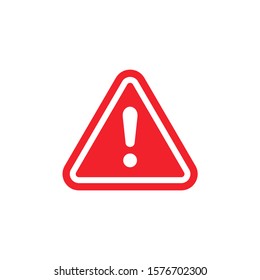 Exclamation mark icon. Danger warning icon. Risk sign. Information sign. Exclamation icon. Danger alarm sign. Danger warning - vector icon. Error message. Alert sign. Alarm. Important message. Alert 