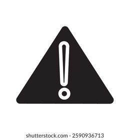 Exclamation mark icon. Exclamation mark. Danger warning symbol. Flat design style. 10 EPS