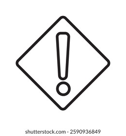 Exclamation mark icon. Exclamation mark. Danger warning symbol. Flat design style. 10 EPS