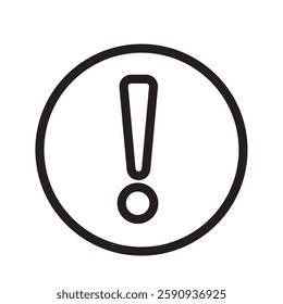 Exclamation mark icon. Exclamation mark. Danger warning symbol. Flat design style. 10 EPS