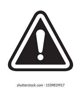 Exclamation mark icon design. Exclamation mark icon in flat style design. Vector illustration.