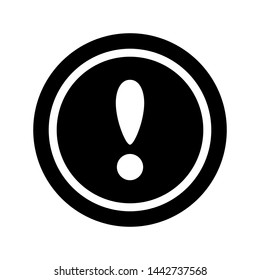 exclamation mark icon flat design