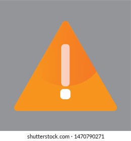 

exclamation mark icon. Flat illustration of hazard vector icon. gradient distress icon
