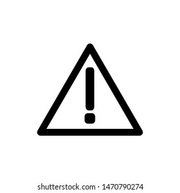 

exclamation mark icon. Flat illustration of hazard vector icon. gradient distress icon