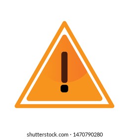 

exclamation mark icon. Flat illustration of hazard vector icon. gradient distress icon