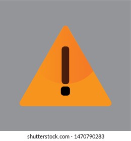 

exclamation mark icon. Flat illustration of hazard vector icon. gradient distress icon
