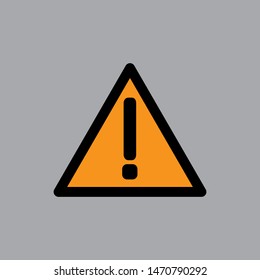 

exclamation mark icon. Flat illustration of hazard vector icon. gradient distress icon
