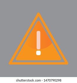 

exclamation mark icon. Flat illustration of hazard vector icon. gradient distress icon