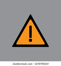 

exclamation mark icon. Flat illustration of hazard vector icon. gradient distress icon