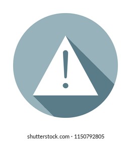 exclamation mark icon in Flat long shadow. One of web collection icon can be used for UI/UX