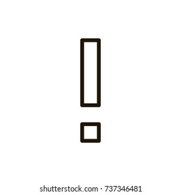 Exclamation mark icon flat icon. Single high quality outline symbol of info for web design or mobile app. Thin line signs of technology for design logo, visit card, etc. Outline logo of mark