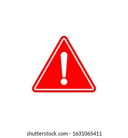 Exclamation mark icon in a flat style. Attention to the concept of risk business, vector illustration with a white background. eps 10