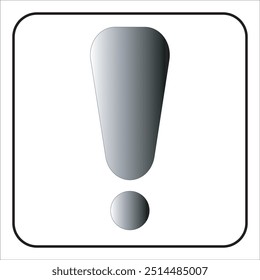 Icono de signo de exclamación en estilo plano