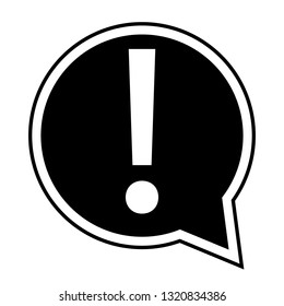 Exclamation mark icon. Hazard warning symbol. Attention sign icon. Vector.