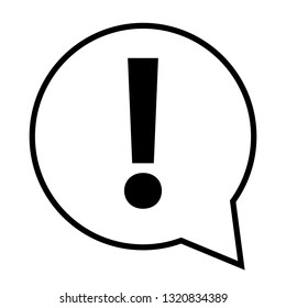 Exclamation mark icon. Hazard warning symbol. Attention sign icon. Vector.