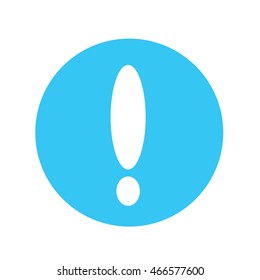 Exclamation mark icon illustration isolated in a white background