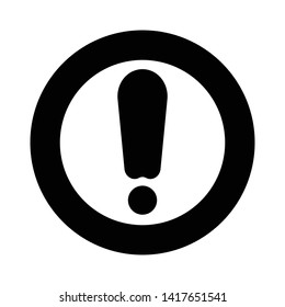 Exclamation Mark Icon Information Symbol Important Alert Warning Sign. Vector Illustration.
