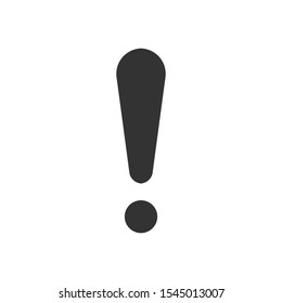 Exclamation mark icon isolated on white background. Alert symbol modern, simple, vector, icon for website design, mobile app, ui. Vector Illustration