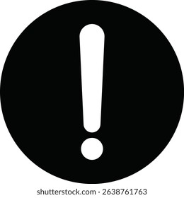 Exclamation mark icon isolated on transparent background. Precautions circle symbol design. Emergency Warning Sign vector illustration. Speech bubble with exclamation mark.