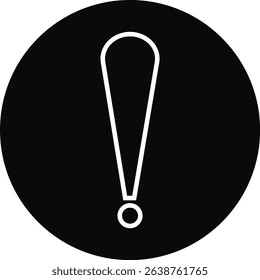 Exclamation mark icon isolated on transparent background. Precautions circle symbol design. Emergency Warning Sign vector illustration. Speech bubble with exclamation mark.