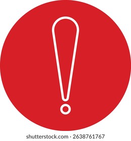 Exclamation mark icon isolated on transparent background. Precautions circle symbol design. Emergency Warning Sign vector illustration. Speech bubble with exclamation mark.