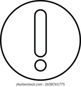 Exclamation mark icon isolated on transparent background. Precautions circle symbol design. Emergency Warning Sign vector illustration. Speech bubble with exclamation mark.