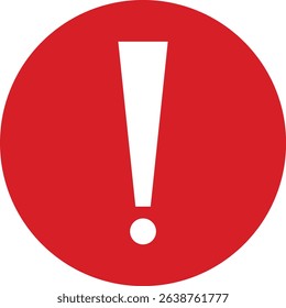 Exclamation mark icon isolated on transparent background. Precautions circle symbol design. Emergency Warning Sign vector illustration. Speech bubble with exclamation mark.