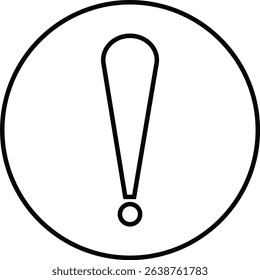 Exclamation mark icon isolated on transparent background. Precautions circle symbol design. Emergency Warning Sign vector illustration. Speech bubble with exclamation mark.