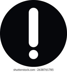 Exclamation mark icon isolated on transparent background. Precautions circle symbol design. Emergency Warning Sign vector illustration. Speech bubble with exclamation mark.