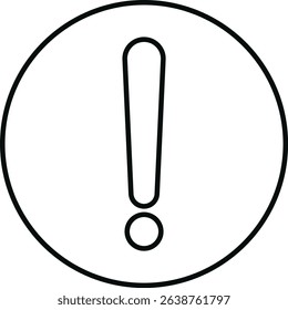 Exclamation mark icon isolated on transparent background. Precautions circle symbol design. Emergency Warning Sign vector illustration. Speech bubble with exclamation mark.