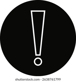 Exclamation mark icon isolated on transparent background. Precautions circle symbol design. Emergency Warning Sign vector illustration. Speech bubble with exclamation mark.