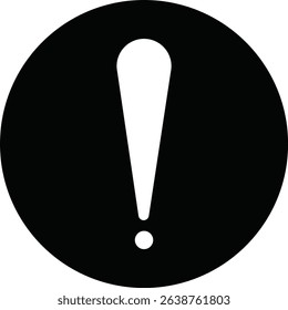 Exclamation mark icon isolated on transparent background. Precautions circle symbol design. Emergency Warning Sign vector illustration. Speech bubble with exclamation mark.