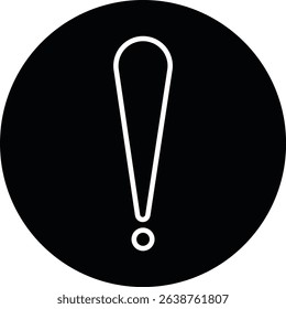 Exclamation mark icon isolated on transparent background. Precautions circle symbol design. Emergency Warning Sign vector illustration. Speech bubble with exclamation mark.