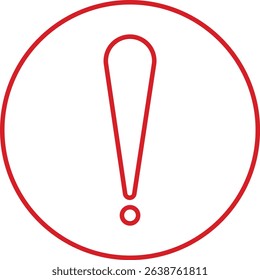 Exclamation mark icon isolated on transparent background. Precautions circle symbol design. Emergency Warning Sign vector illustration. Speech bubble with exclamation mark.