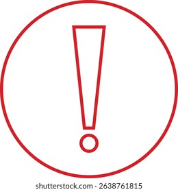 Exclamation mark icon isolated on transparent background. Precautions circle symbol design. Emergency Warning Sign vector illustration. Speech bubble with exclamation mark.