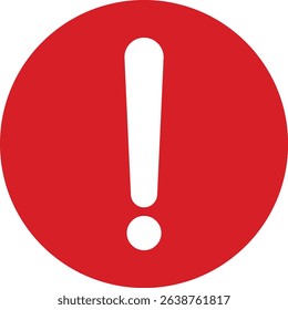Exclamation mark icon isolated on transparent background. Precautions circle symbol design. Emergency Warning Sign vector illustration. Speech bubble with exclamation mark.